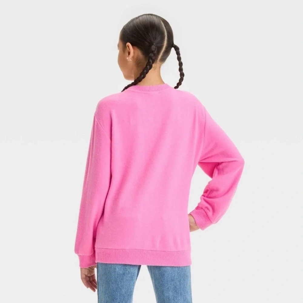 WICKED X GIRLS SOFT SWEATER - PINK SIZE XS (NEW WITH TAGS)
